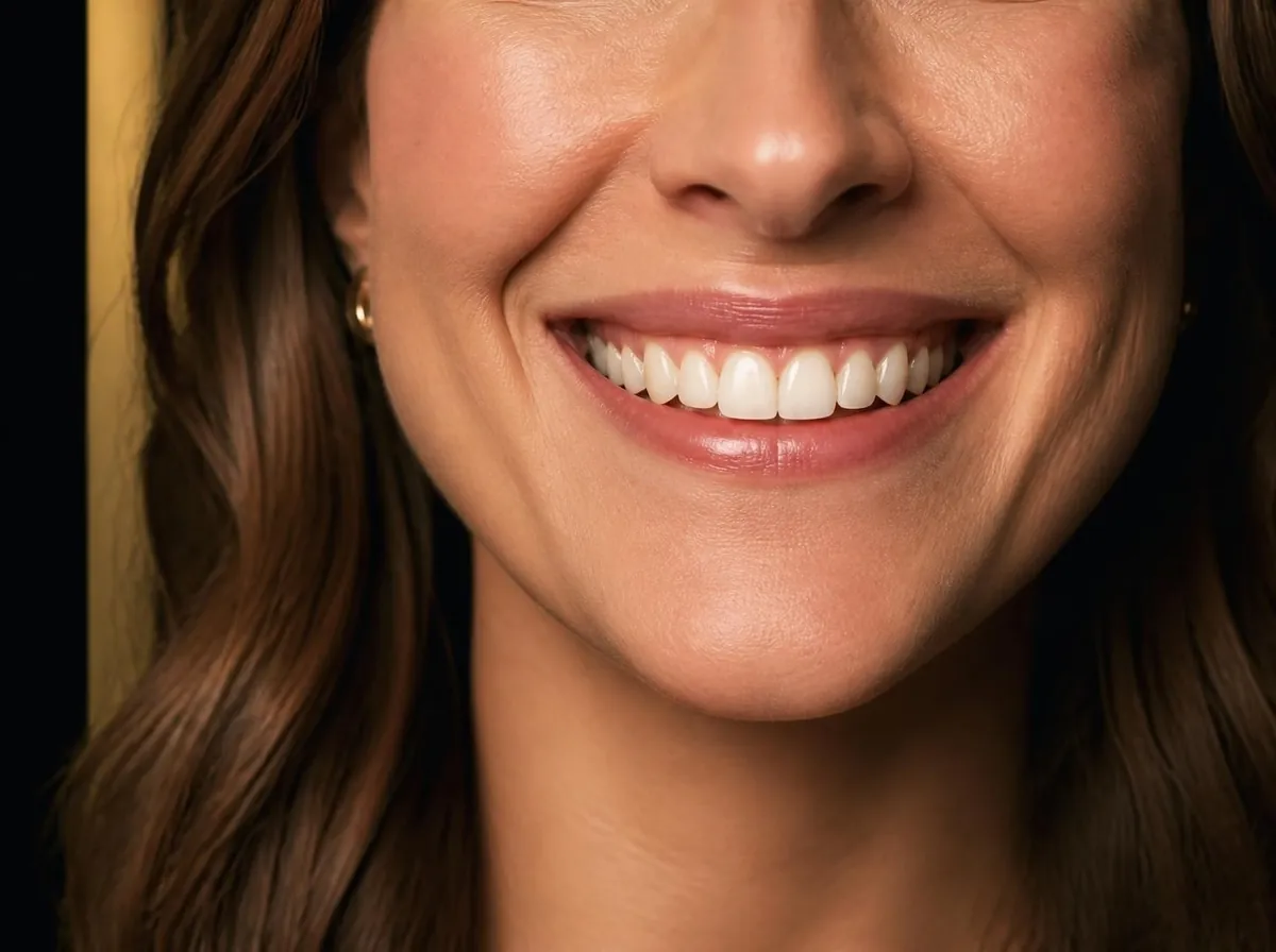 Imagen referencial de una sonrisa, generada con IA